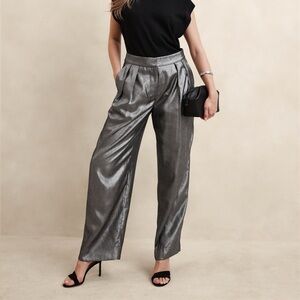 Banana Republic, Elegant Silver Women's Pants,NWT , 10 silver